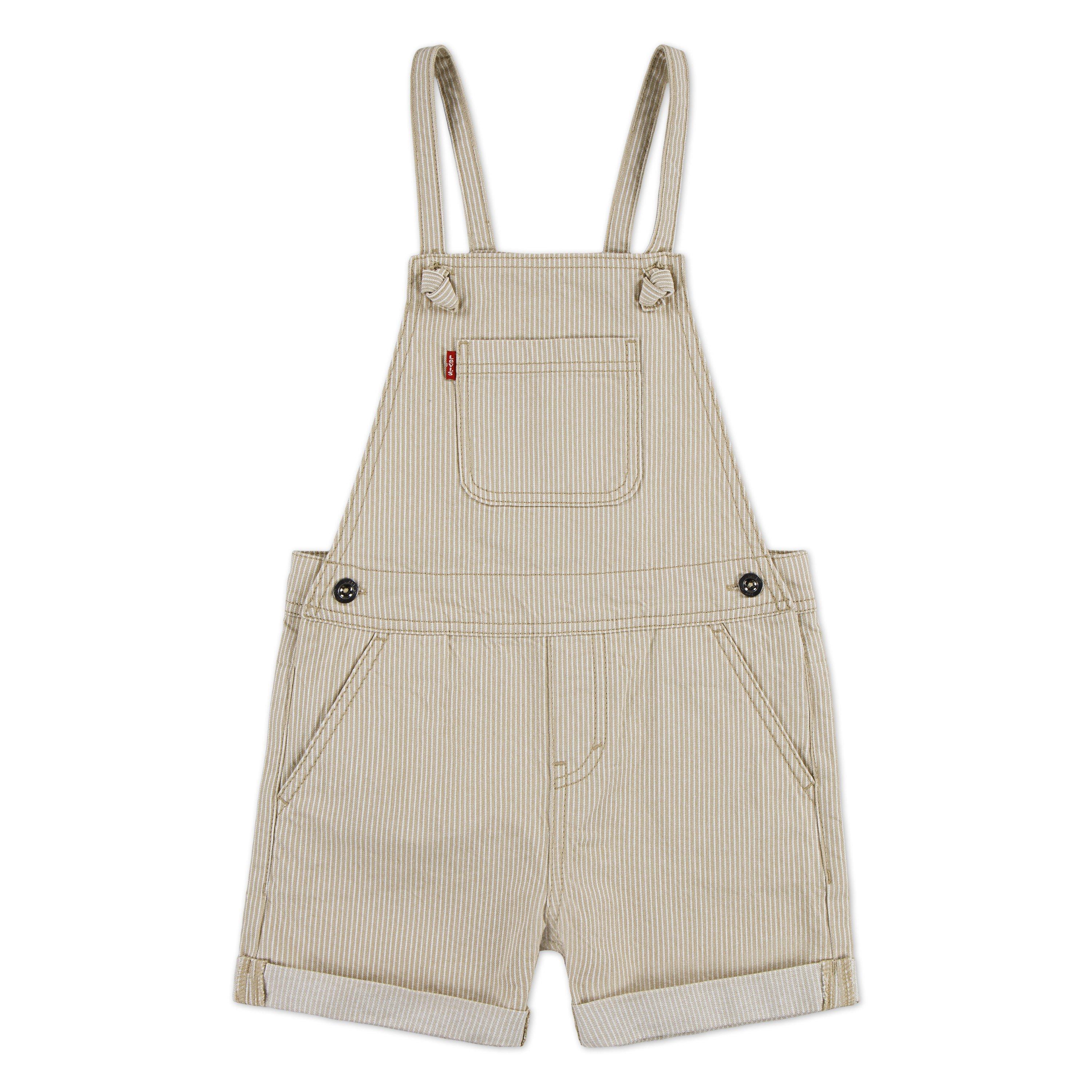Levi's Little Girls' Knot Strap Cream Wash Denim Shortalls - CREAM